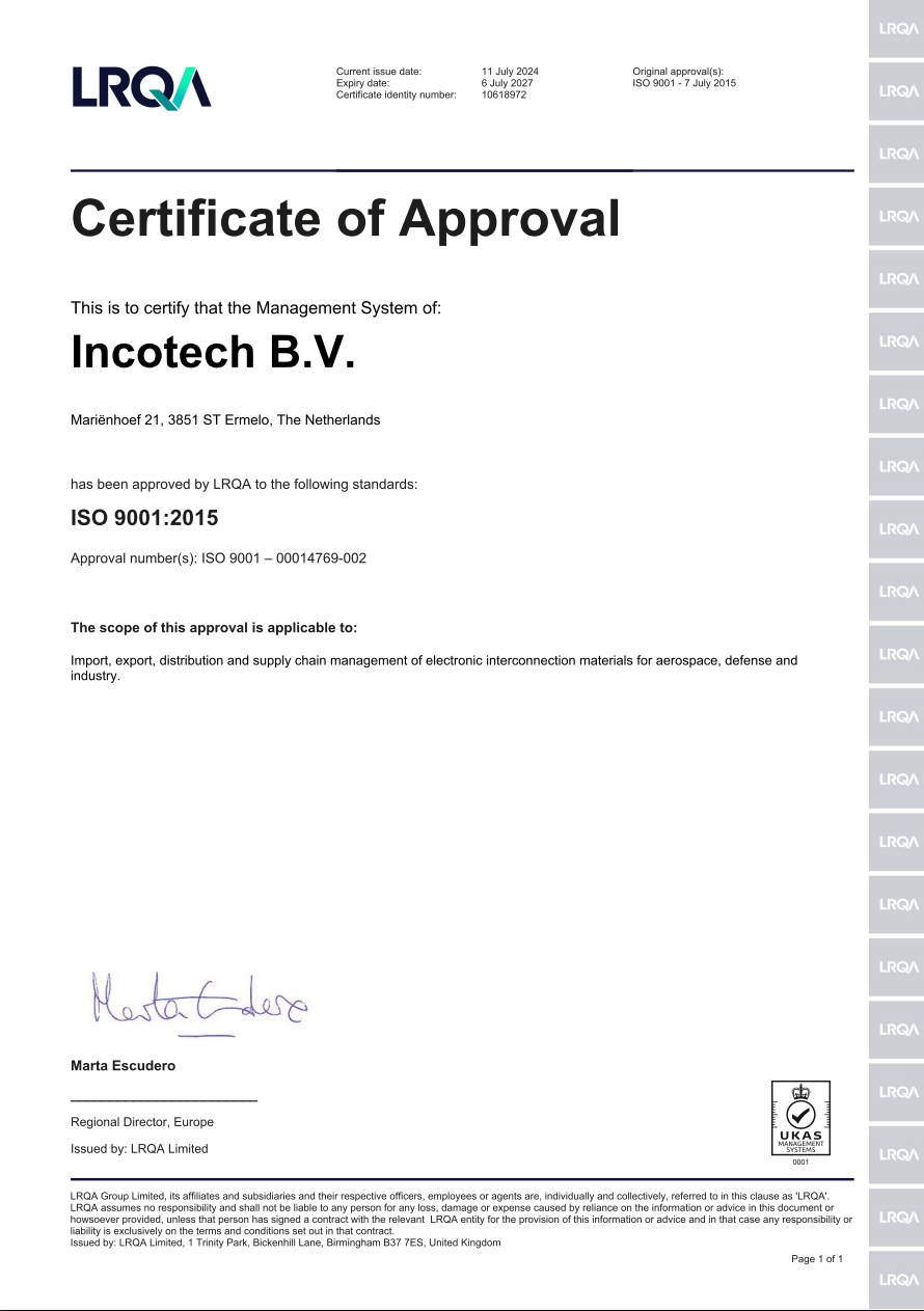 AS-9120 Certificate
